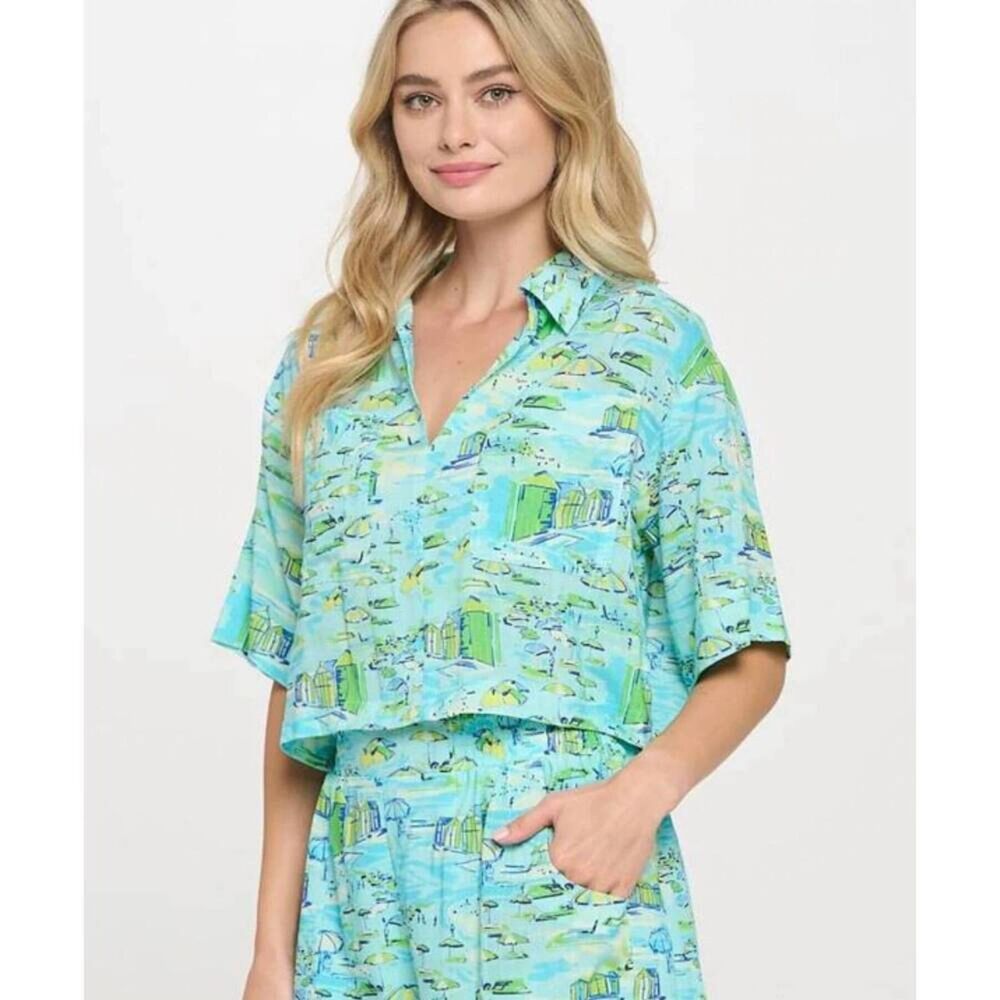 Shoreline Top in Blue